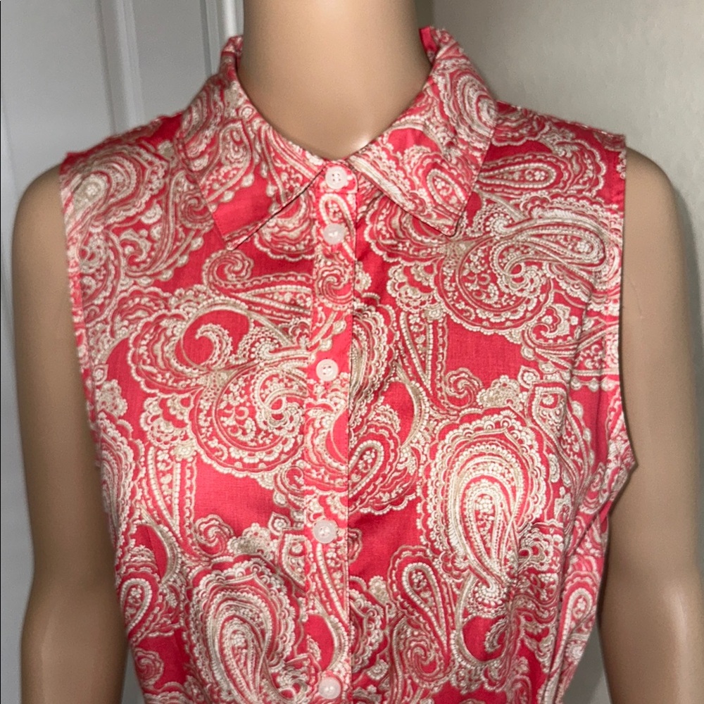NWT Tommy Hilfiger Red Paisley Midi Dress Size 8. - Picture 5 of 16